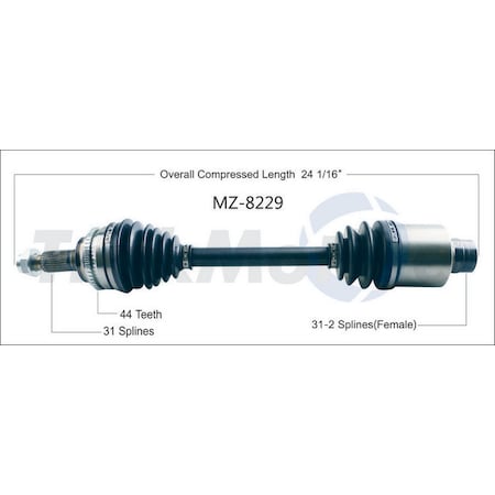 Surtrack Axle Cv Axle Shaft, Mz-8229 MZ-8229
